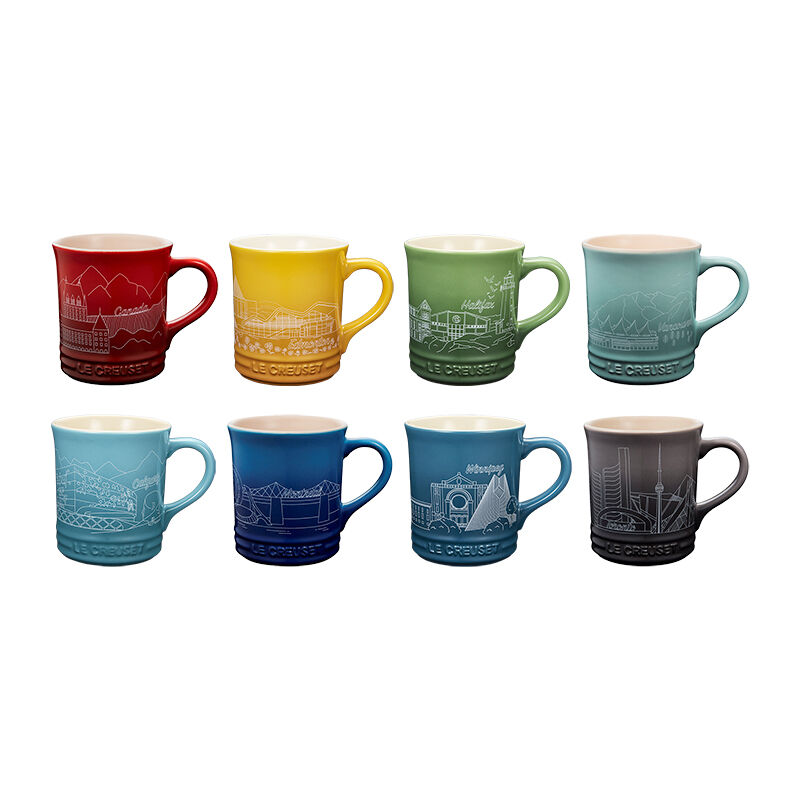 Tasses de destinations canadiennes (ensemble de huit) Le Creuset